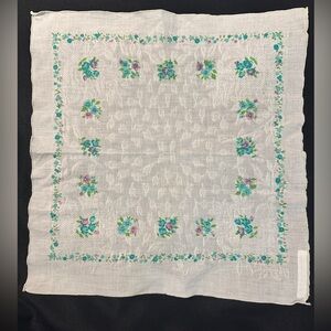 Vintage 20th Century Floral Handkerchief of Sister Marie‎ Lorraine Carney